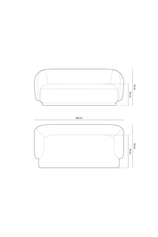 Canapé Louis - Vert olive - 2 places - En tissu velours