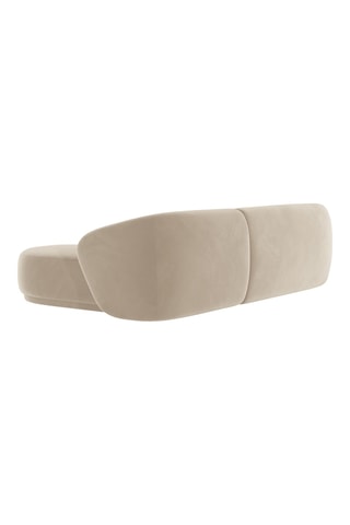 Canapé d'angle gauche Louis - Beige - 4 places - En velours