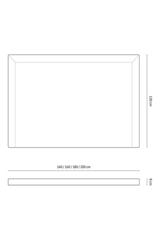 Tête de lit Marie - 140 x 120 x 8 cm