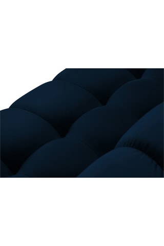 Canapé Yohan - Bleu marine - 2 places - Tissu velours