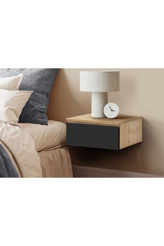 2 tables de chevet suspendues 1 tiroir Tom - 40 x 18 x 30 cm
