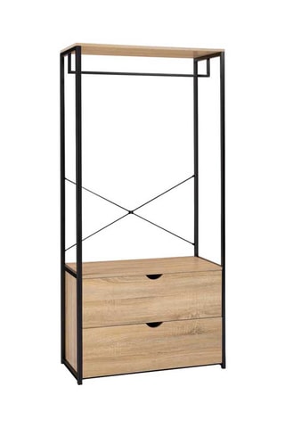 Dressing 2 tiroirs Memphis - 80 x 167 x 40 cm