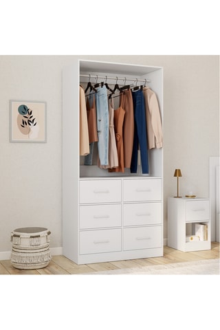 Dressing 6 tiroirs Uma - 80 x 40 x 167 cm