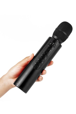 Micro karaoke com altifalante integrado Preto