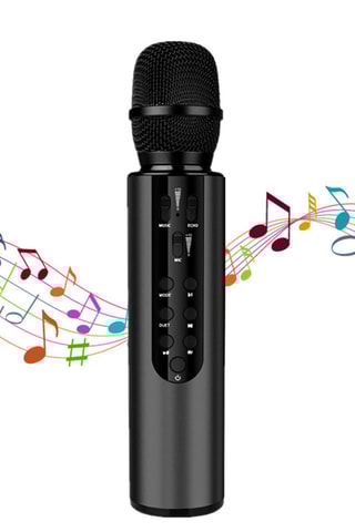 Micro karaoke com altifalante integrado Preto