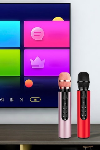 Micro karaoke com altifalante integrado Preto