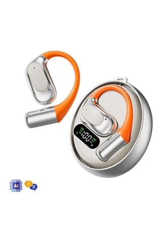 Auriculares sem fio M113 - Prateado e laranja