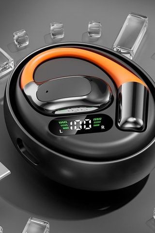 Auriculares sem fio M113 - Prateado e laranja