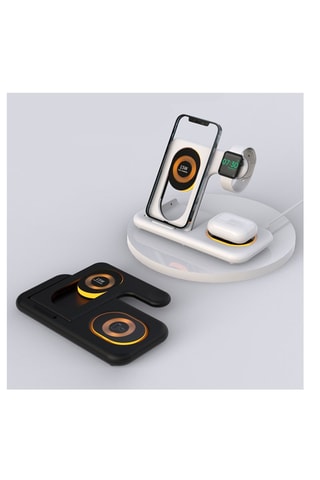 Base de carregamento dobrável 5 em 1 - Preto