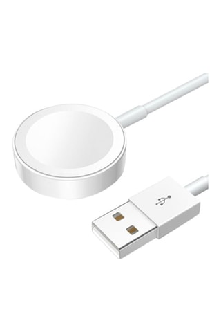 Carregador com cabo USB compatível Apple Watch   Branco