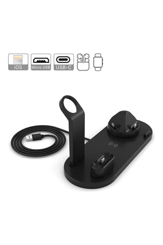 Base de carregamento 4 em 1 Preto