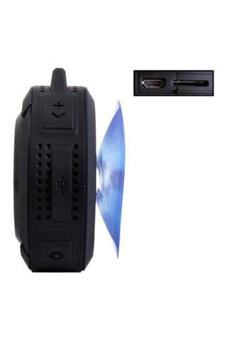 Coluna sem fios impermeável com ventosa Preto