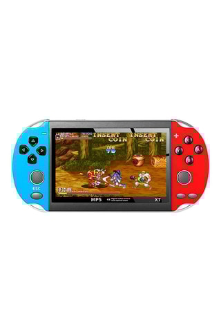 Consola de jogos X7 ecrã 4,3 polegadas Azul e vermelho