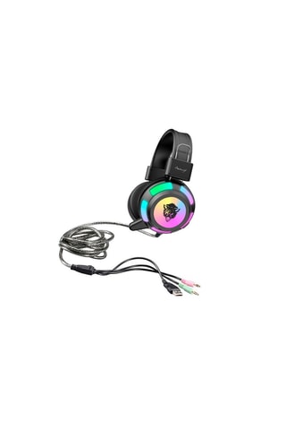 Auscultadores gaming V8 RGB Preto