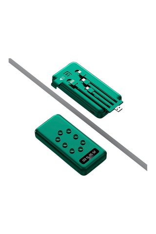 Bateria externa solar 10000 mAh iOS e Android - Verde-escuro