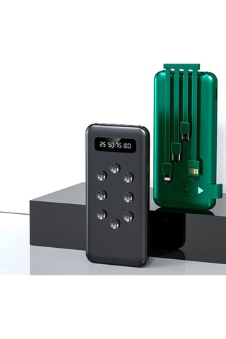 Bateria externa solar 10000 mAh iOS e Android - Verde-escuro