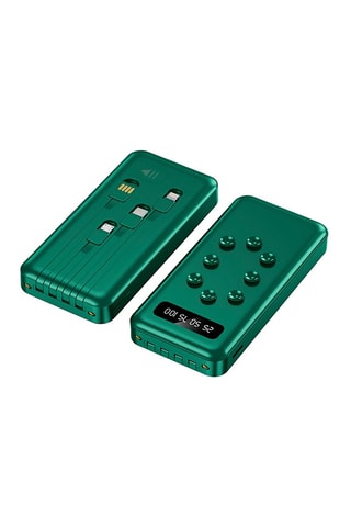 Bateria externa solar 10000 mAh iOS e Android - Verde-escuro