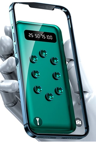 Bateria externa solar 10000 mAh iOS e Android - Verde-escuro