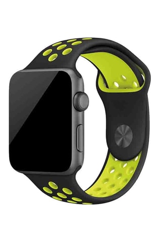 Bracelete em silicone compatível Apple Watch 42/44 mm - Preto
