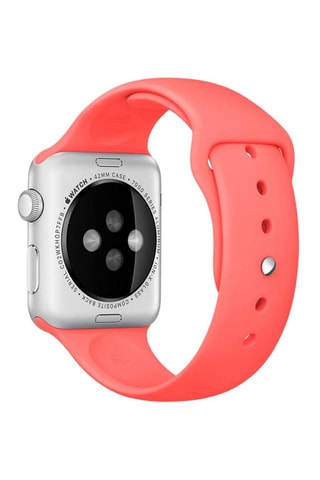 Bracelete em silicone compatível Apple Watch 42/44 mm - Coral