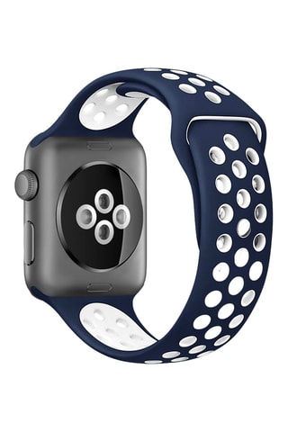 Bracelete compatível Apple Watch 38/40/41 mm - Azul-cobalto e branco