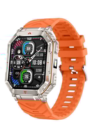 Smartwatch KR92 - Naranja y plateado