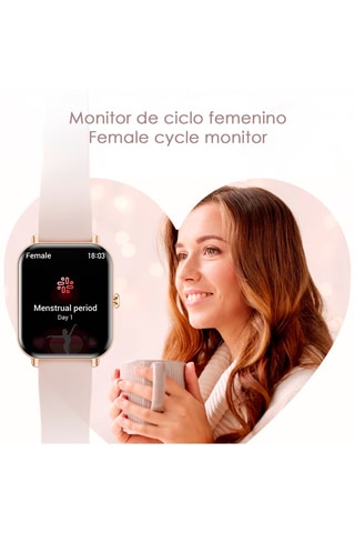 Smartwatch QS01 PR - Rosa claro