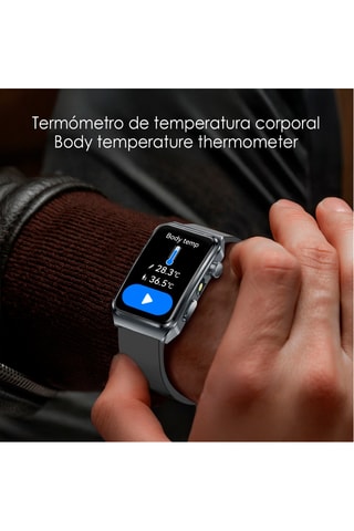 Smartwatch TK73 - Negro y plateado