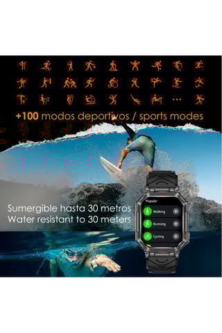 Smartwatch KR92 - Negro