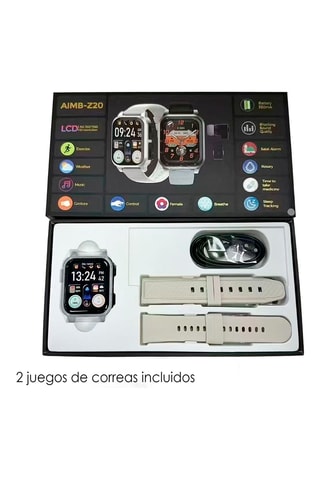 Smartwatch AIMB-Z20 - Gris claro y plateado