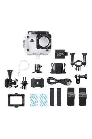 Câmara desportiva - Ecrã LCD - Acessórios incluídos