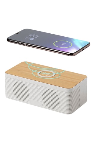 Altifalante carregador sem fios - 10 W - Natural