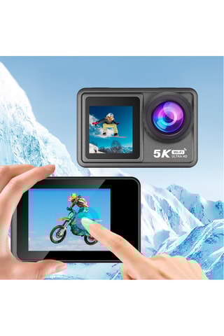 Câmara desportiva - Ecrã duplo LCD - 24 acessórios incluídos