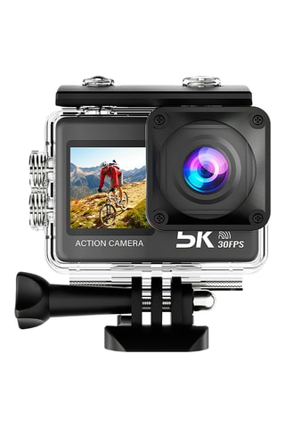 Câmara desportiva - Ecrã duplo LCD - 13 acessórios incluídos