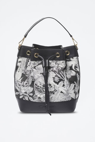 Mala bucket em couro Aliénor - Preto - Preto