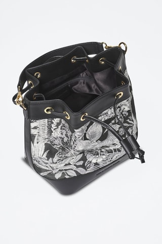 Mala bucket em couro Aliénor - Preto - Preto