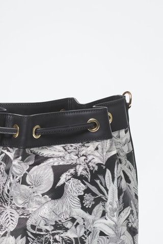 Mala bucket em couro Aliénor - Preto - Preto