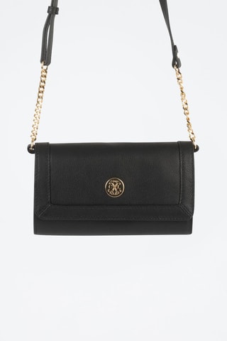 Mala a tiracolo em couro Nora Preto - Preto