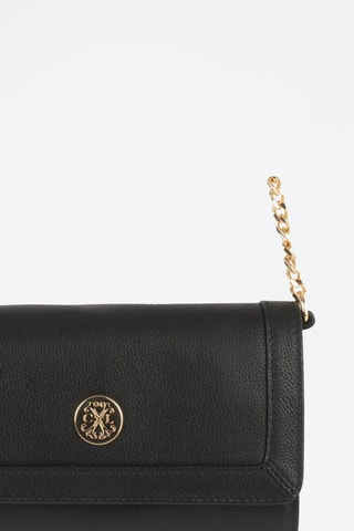 Mala a tiracolo em couro Nora Preto - Preto