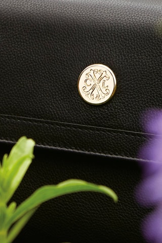 Mala a tiracolo em couro Nora Preto - Preto