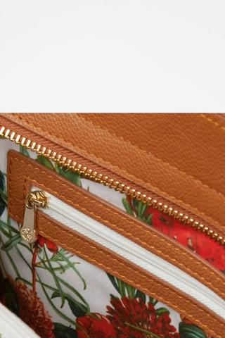 Mala a tiracolo em couro Luna Camel - Castanho