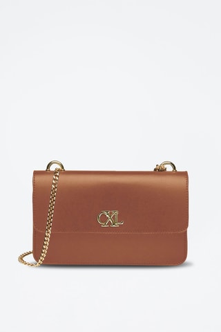 Mala de tiracolo em couro Trudaine Castanho - Castanho