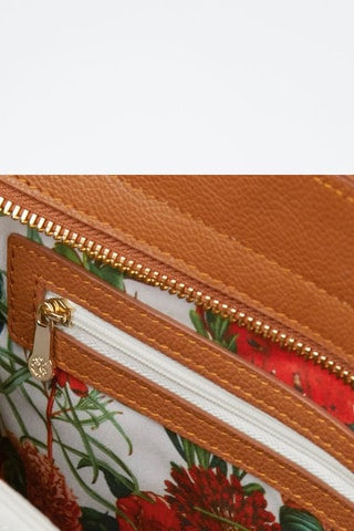 Mala a tiracolo em couro Nora Camel - Castanho