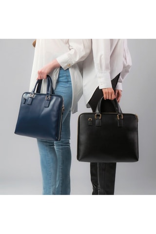 Pasta em couro Louvre Preto - Preto