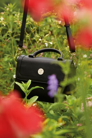 Sac bandoulière en cuir Luna - Noir