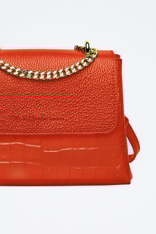 Mala a tiracolo Cremieux em couro - Coral - Coral