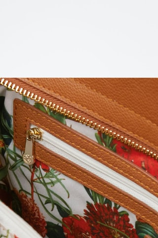 Mala de ombro em couro Madison Camel - Castanho