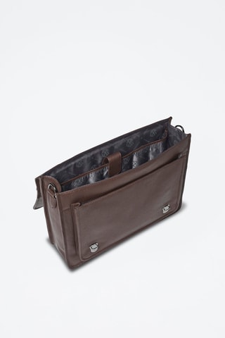 Porta-documentos em couro Orsay - Castanho - Castanho