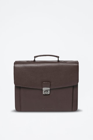 Porta-documentos em couro Rodin - Castanho - Castanho