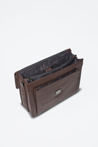 Porta-documentos em couro Rodin - Castanho - Castanho